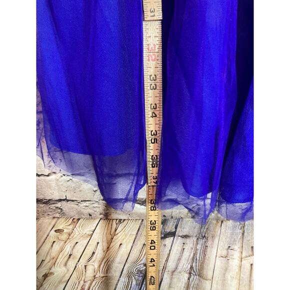 Wayward Fancies eShakti Dress Womens Medium Cobalt Mesh Dark Romantic Boho - Picture 13 of 16